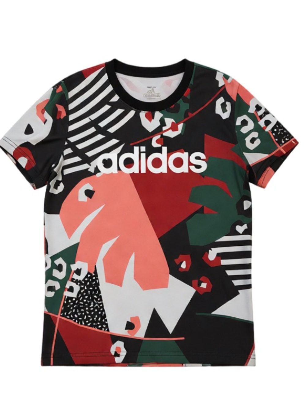 Adidas x Farm Rio Geometric Print Short Sleeve T-Shirt - Medium - Colorful